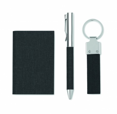 Logo trade reklaamtooted foto: 3-osaline kinkekomplekt kinkekarbis, kohandatava trükilahendusega